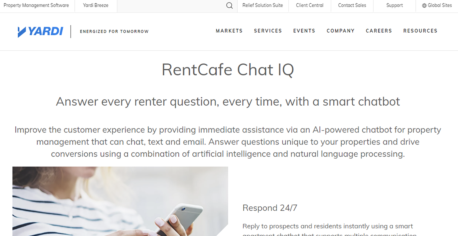 Yardi Rentcafe Chat IQ